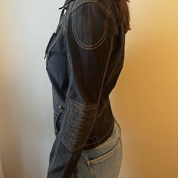 Black motor jacket - Picture 3 of 5